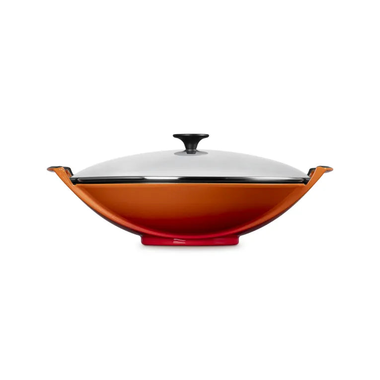 Le Creuset Cast Iron Wok With Glass Lid 36cm/4.5 Litres