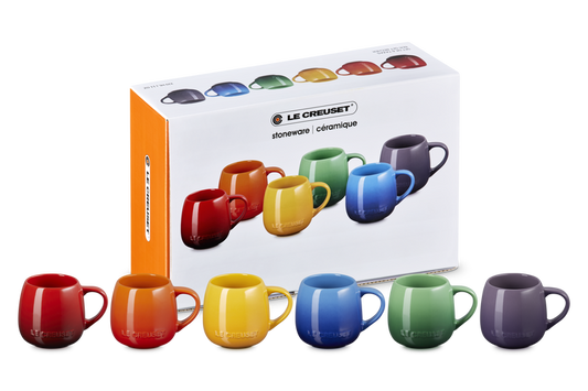 Le Creuset Stoneware Stoneware Rainbow Set Of 6 Mugs 320ml