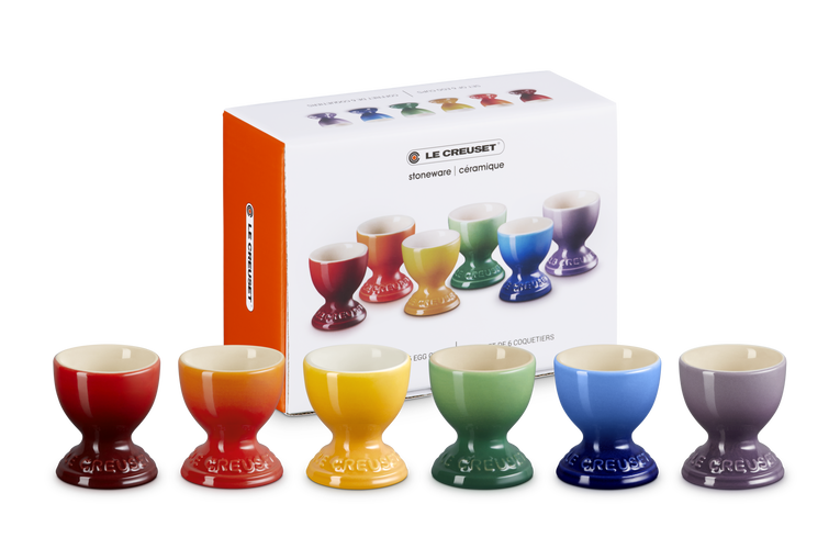 Le Creuset Stoneware Rainbow Set Of 6 Egg Cups