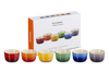 Le Creuset Stoneware Stoneware Rainbow Set of 6 Mini Ramekins Case Size 6