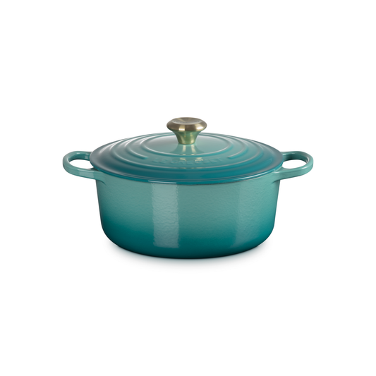 Le Creuset Bleu Riviera Cast Iron Round Casserole 20cm 2.4 Litres