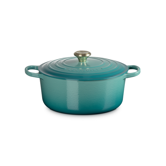 Le Creuset Bleu Riviera Cast Iron Round Casserole 26cm 5.3 Litres