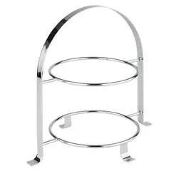 DPS Two Tier Silver Serving Stand 33 x 23.5cm.