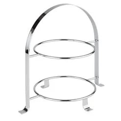 DPS Two Tier Silver Serving Stand 33 x 23.5cm