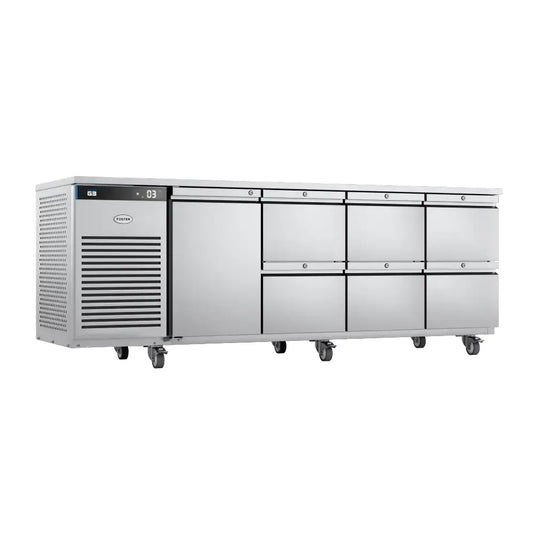 Foster EcoPro G3 EP1/4H Single Door 6 Draws Counter Fridge 585 Litres - Cater-Connect Ltd