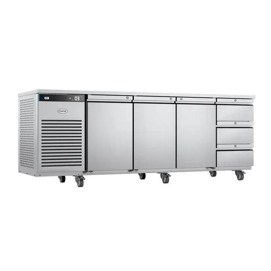 Foster EcoPro G3 EP1/4H 3 Doors 3 Draws Counter Fridge 585 Litres - Cater-Connect Ltd