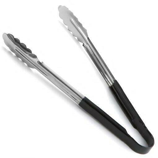 Black Vinyl Coated Colour Code Tongs 29.5cm