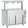 Inomak MJV711 Bain Marie 3 x 1/1GN Heated Base With Sneeze Guard.