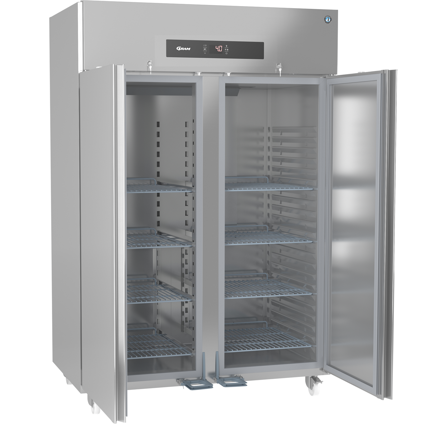 Gram Premier F140CU 140 Upright Double Door Freezer 2/1GN 1400 Litres