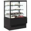 Interlevin EVOK902 Flat Glass Freestanding Black Patisserie Food Display 905mm