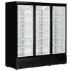 Tefcold Atom Maxi C3DB Black Upright Glass Three Door Fridge 1664 Litres