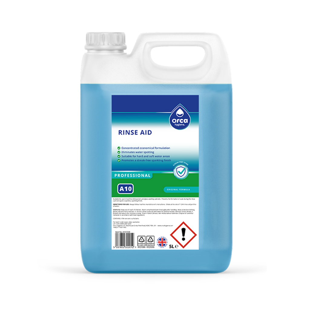 Orca Hygiene A10 Dishwasher Rinse Aid 5 Litres