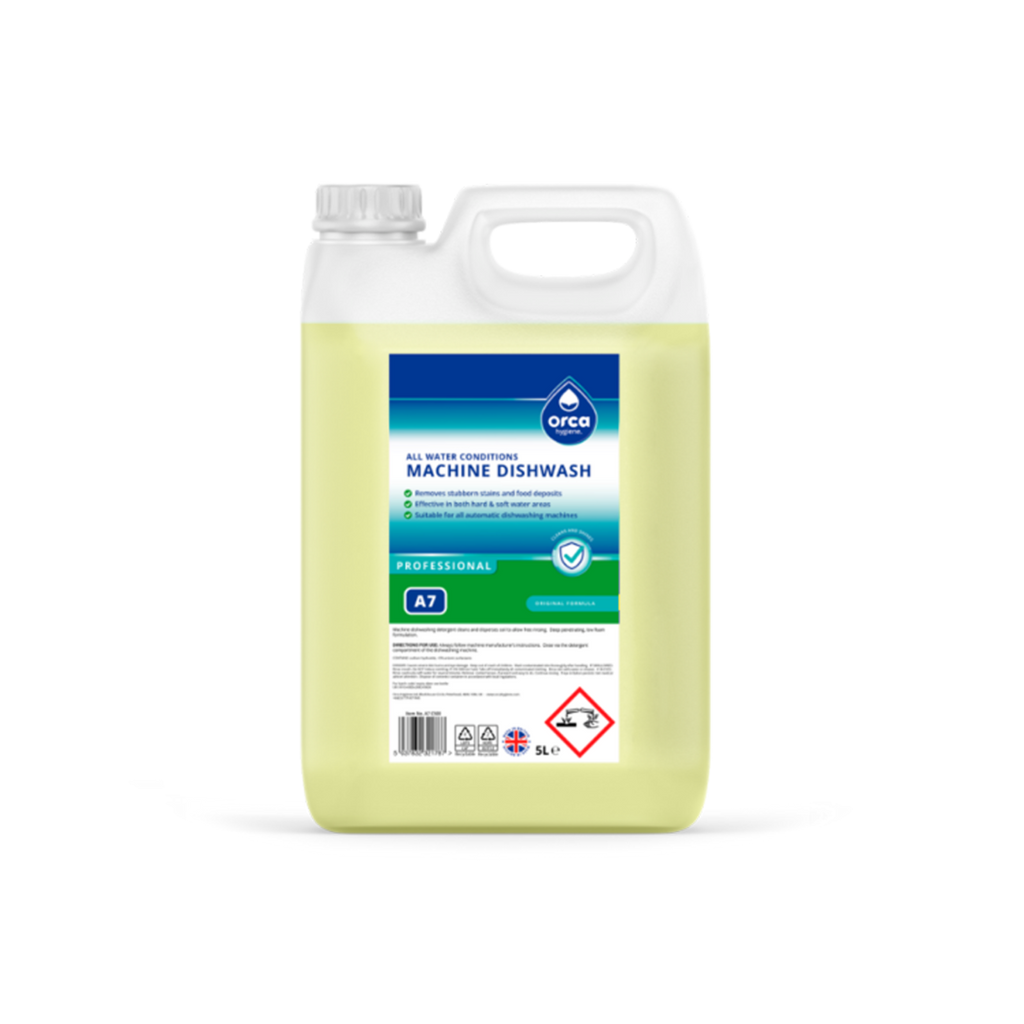 Orca Hygiene A7 Machine Dishwash Hard Water Conditions 5 Litres