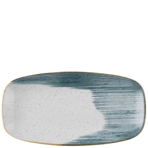 Churchill Stonecast Oblong Plate Accents Blueberry 29.80cm Case Size 12 - Cater-Connect Ltd