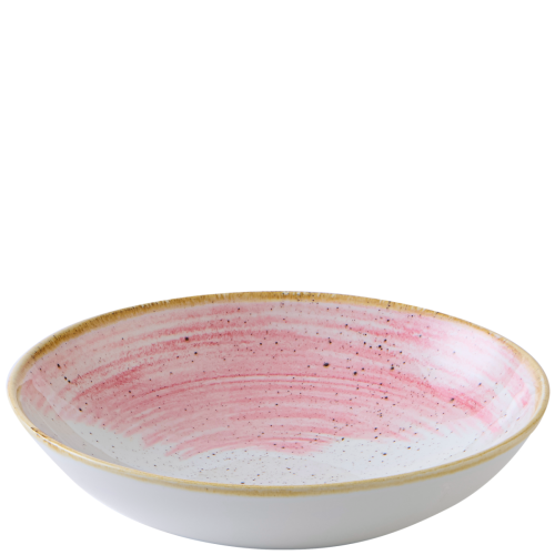 Churchill Stonecast Coupe Bowl Accents Pink 24.80cm Case Size 12 - Cater-Connect Ltd