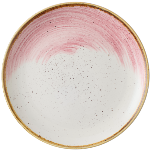 Churchill Stonecast Coupe Plate Accents Pink Case Size 12 - Cater-Connect Ltd