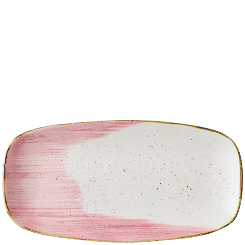 Churchill Stonecast Accents Petal Pink Oblong Plate 35.2x18.7cm Case Size 12 - Cater-Connect Ltd