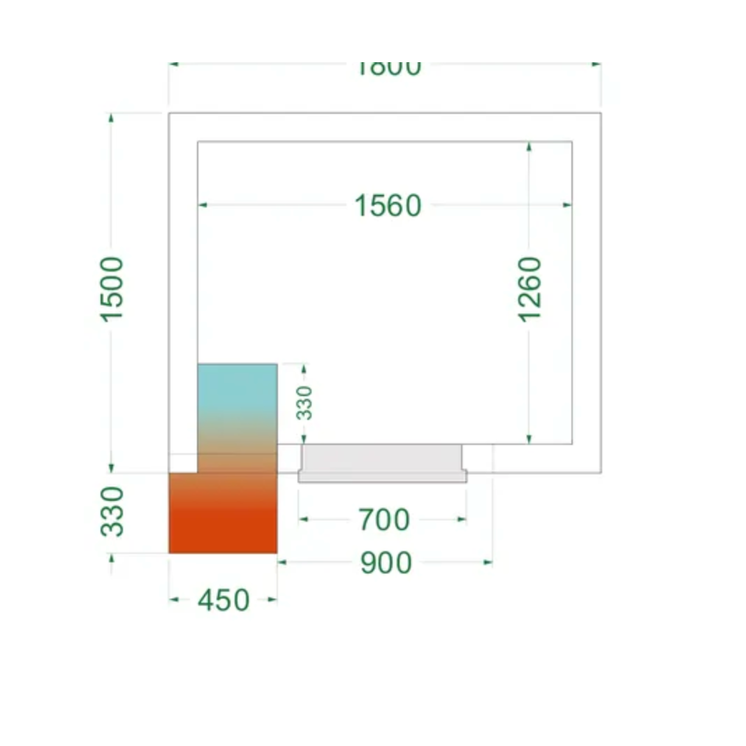 Tefcold CRNF1815 Walk In Freezer Coldroom 1500mm x 1800mm