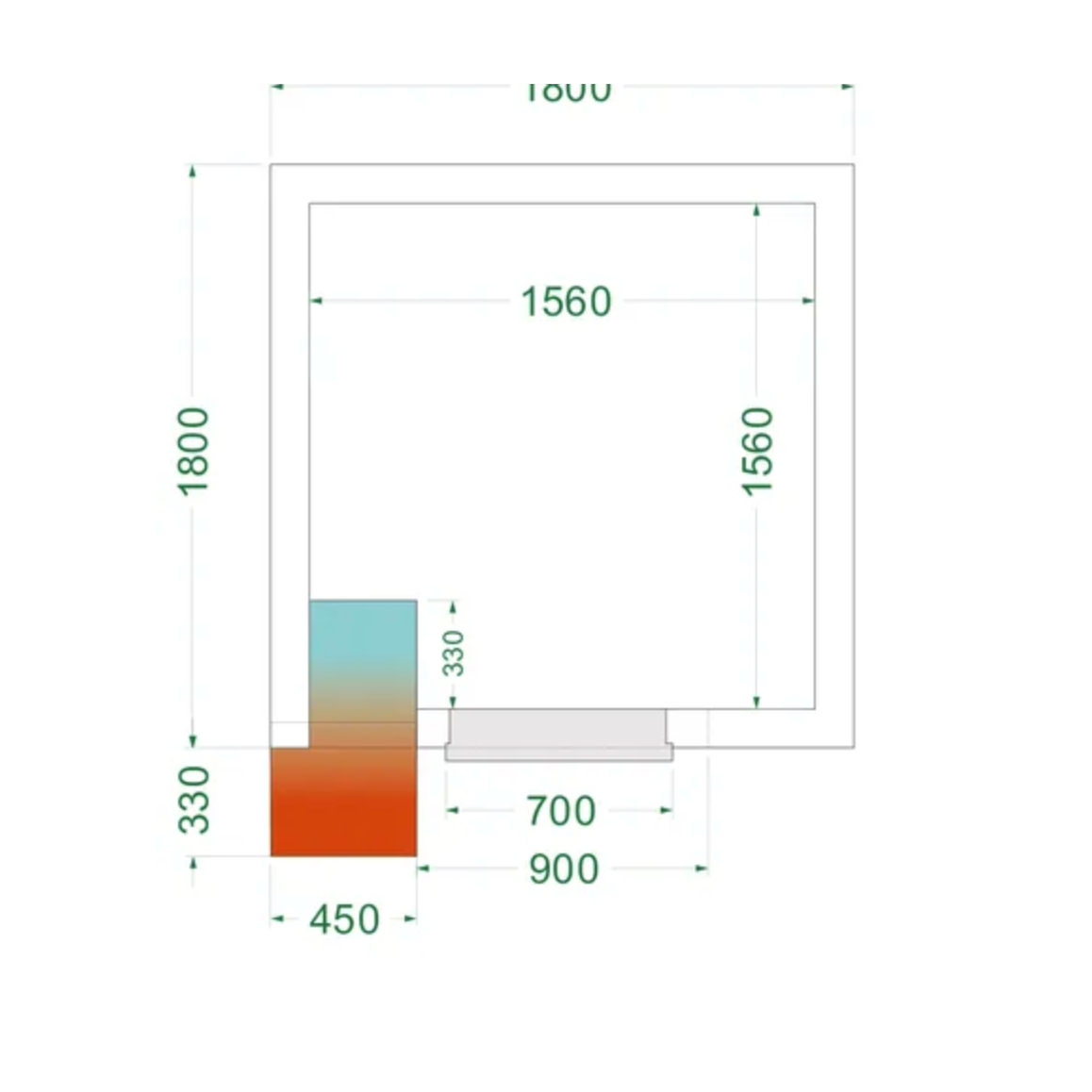 Tefcold CRNF1818 Walk In Freezer Coldroom 1800mm x 1800mm