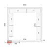 Tefcold CRNF3030 Walk In Freezer Coldroom 3000mm x 3000mm FLOOR PLAN