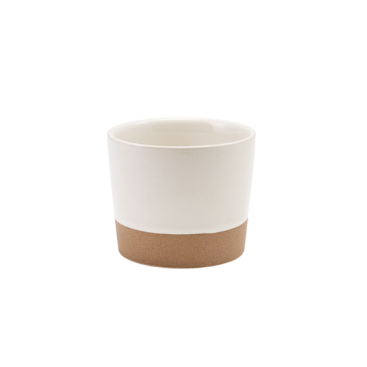 GenWare Kava White Stoneware Chip Cup 9cm x 7.4cm Case Size 6