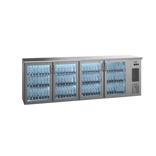 Gamko E3/2222GMUCS84 Undercounter Stainless Steel 4 Door Bottle Cooler
