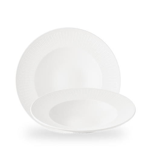 Churchill Super Vitrified Inked Era White Wide Rim Bowl 28cm Case Size 6.