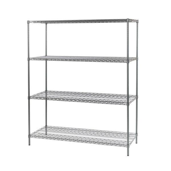 EAIS EZ Store Nylon Coated 4 Tier Wire Racking 1800mm x 400mm x 1800mm