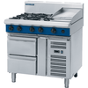 Blue Seal Evolution G516C-RB 4 Burner Gas Cooktop & Griddle Refrigerated Base Model 900mm