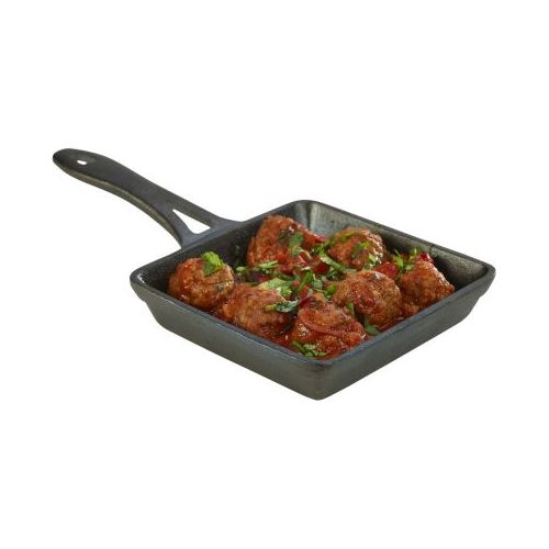 GenWare Mini Cast Iron Square Frypan 13 x 3cm Case Size 6