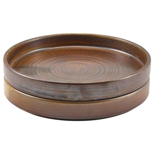 GenWare Terra Porcelain Rustic Copper Presentation Plate 18cm Case Size 6 - Cater-Connect Ltd