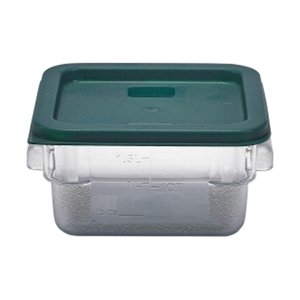 GenWare Polyethylene Green Square Food Container Lid