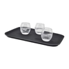 Gengrip 45.7cm x 36cm Rectangle Non-Slip Black Tray