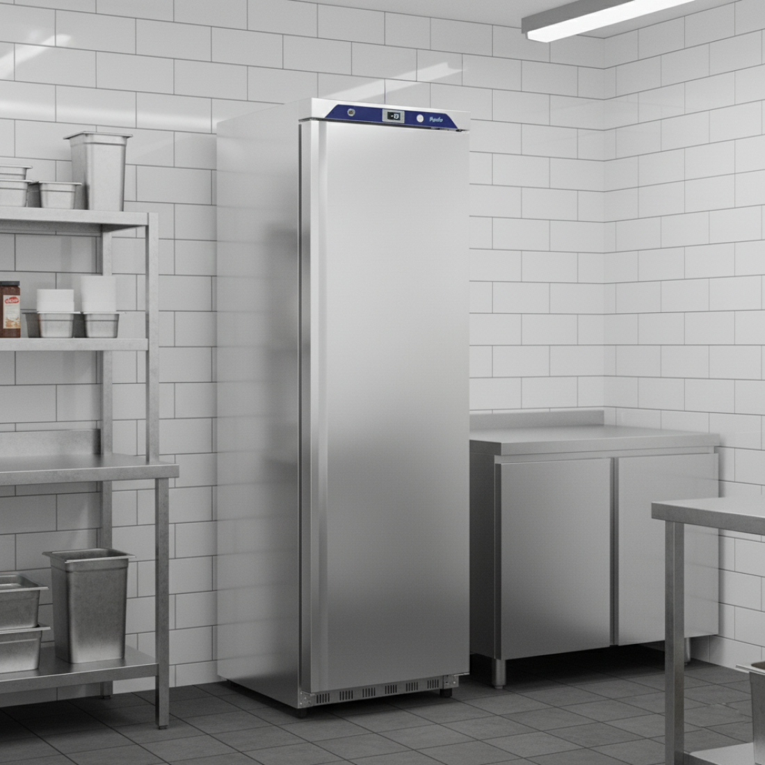 Prodis HC410FSS Upright Stainless Steel Single Door Freezer 341 Litre