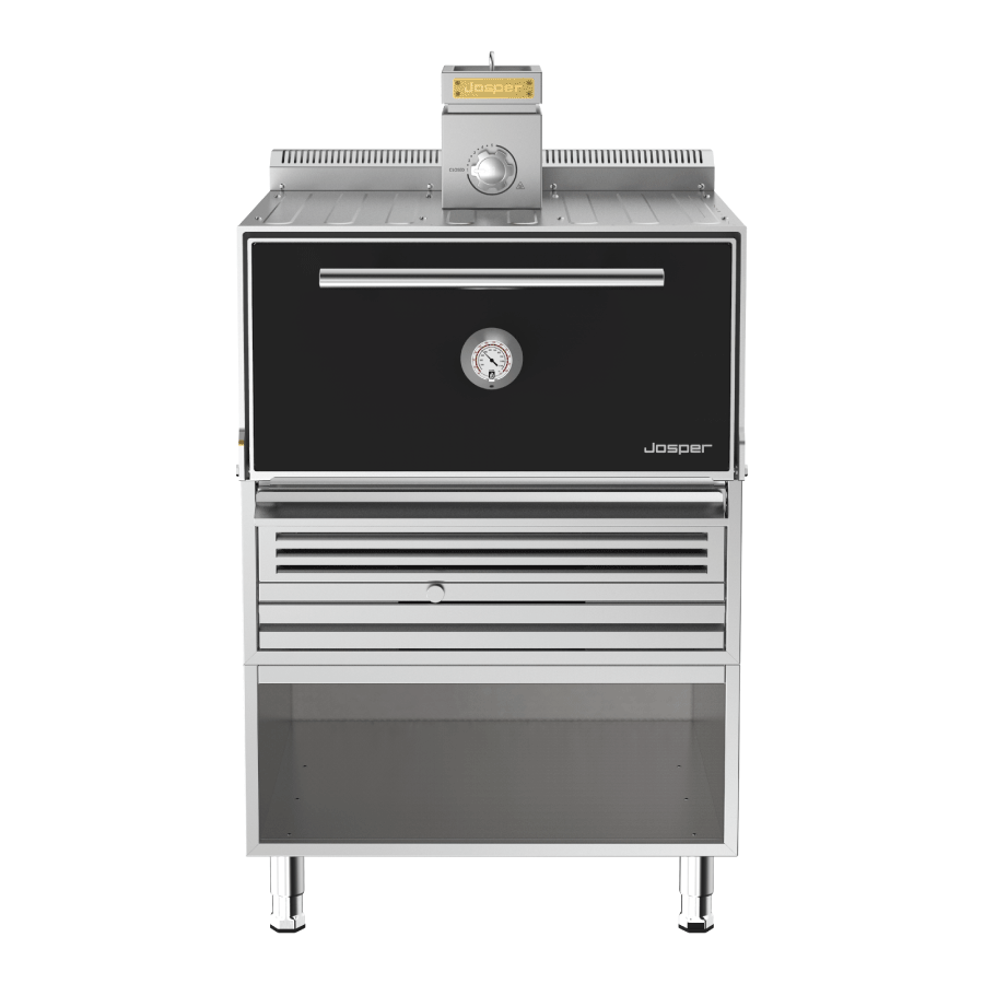 Josper HJX-PRO-L175-T Large Black Charcoal Oven With Table Stand