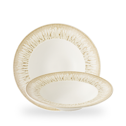 Churchill Super Vitrified Inked Lume Natural Wide Rim Bowl 28.8cm Case Size 12