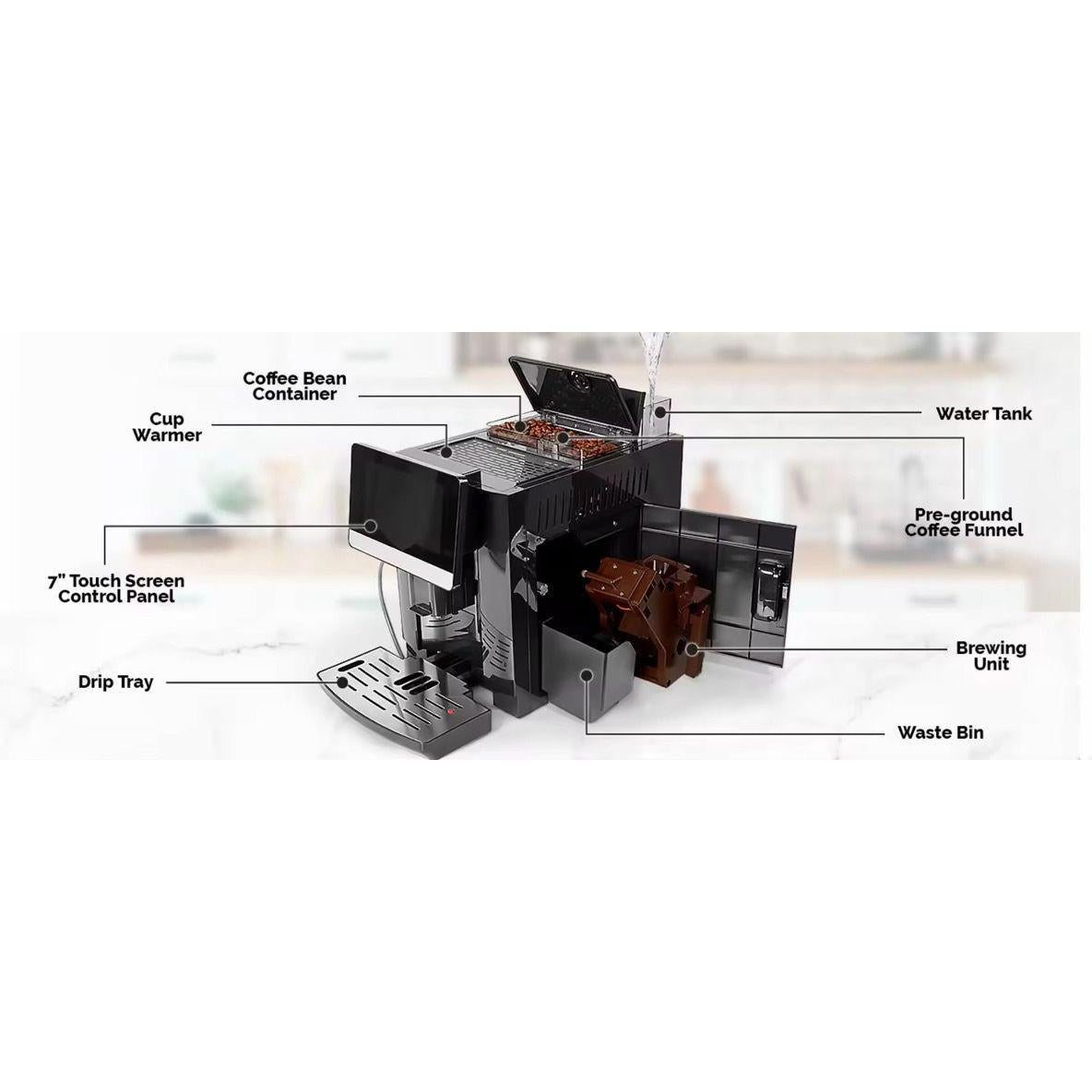 S9 Bean To Cup Coffee Machine Manual Fill