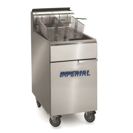 Imperial IFS-75 Single Tank Twin Basket Tube Fired Gas Fryer 41 Litres