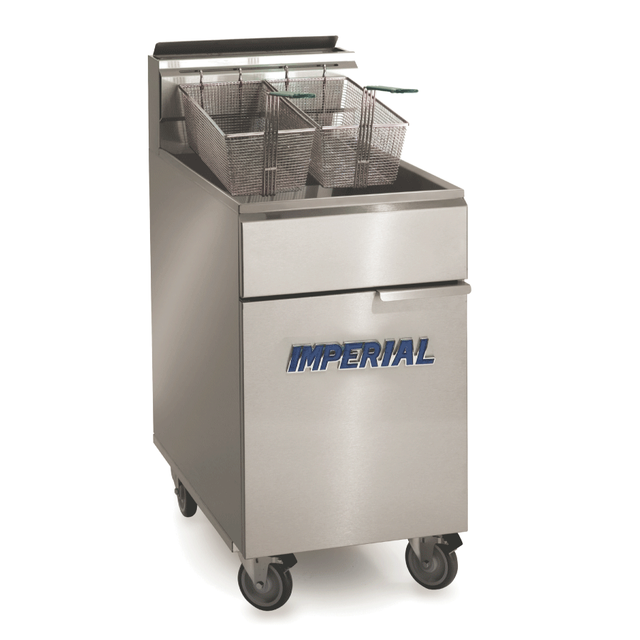 Imperial IFS-75 Single Tank Twin Basket Tube Fired Gas Fryer 41 Litres