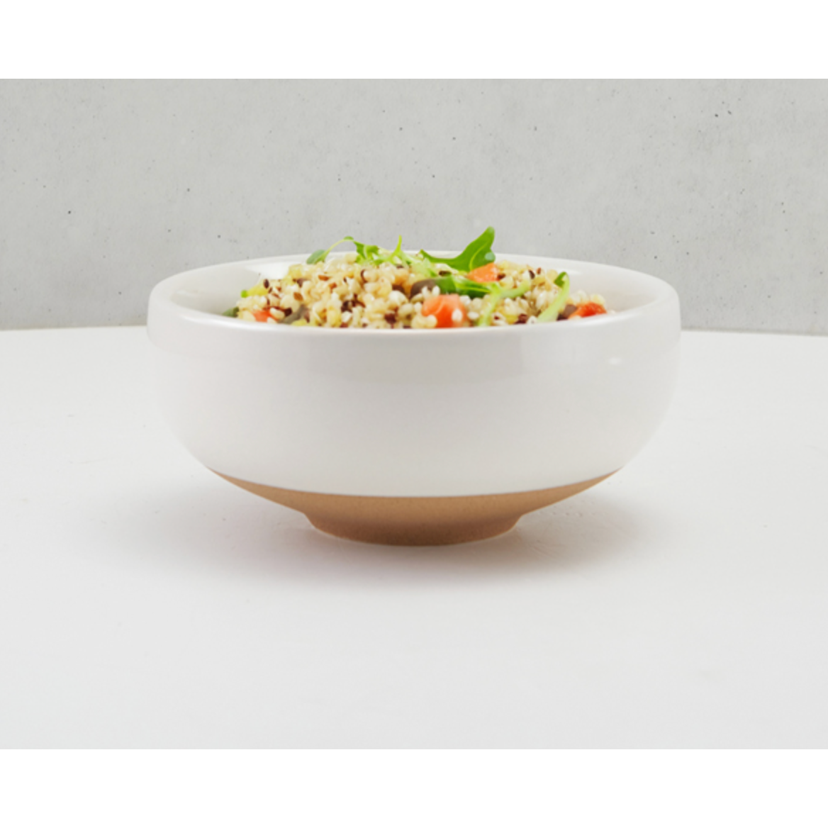 GenWare Kava White Stoneware Belly Bowl 11.5cm / 30cl Case Size 6