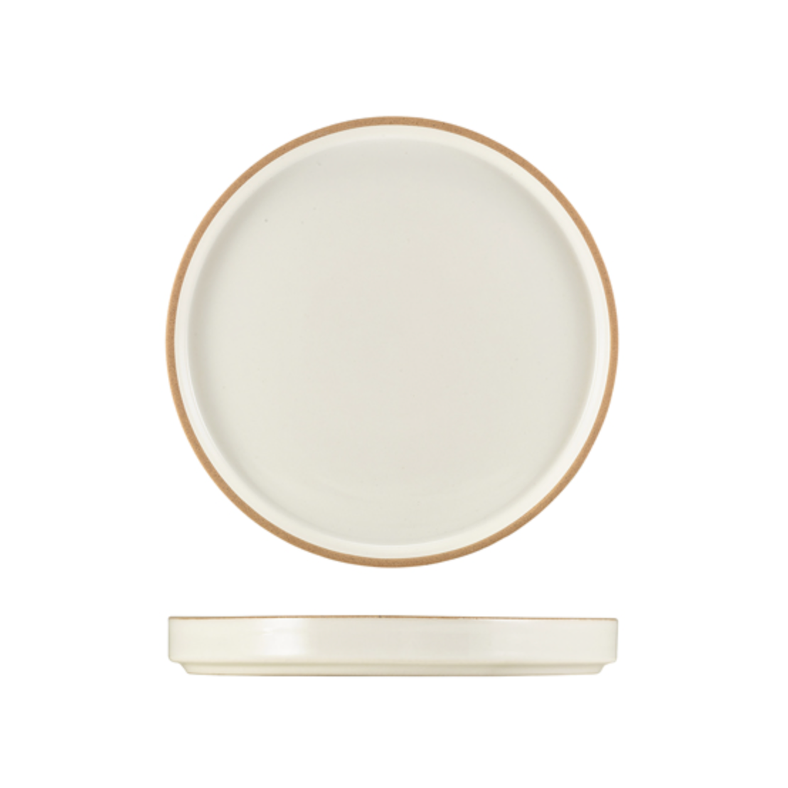 GenWare Kava White Stoneware Presentation Plate 20cm x 2.5cm Case Size 6.