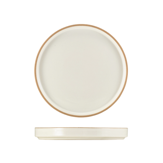 GenWare Kava White Stoneware Presentation Plate 20cm x 2.5cm Case Size 6.