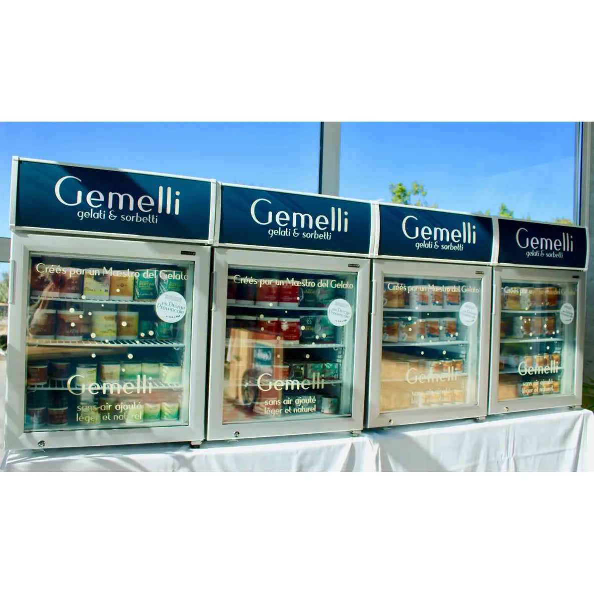 Tefcold UF100GCP White Glass Door Display Freezer 116 Litres