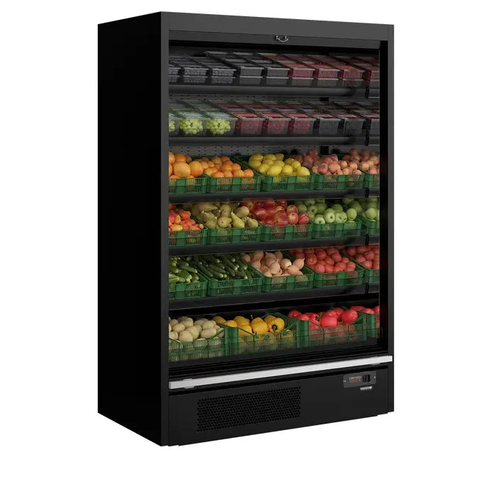 Tefcold Galaxy+ GP14 Black Open Front 4 Tier Chilled Multideck 1344mm