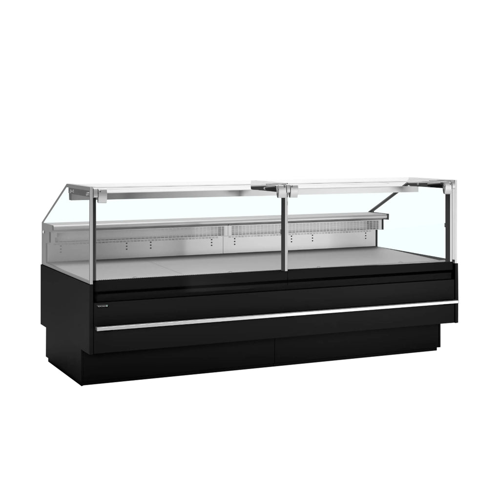 Tefcold SOCA25090B Flat Square Glass Serve Over Counter 2548mm