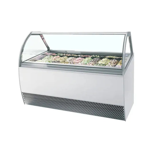 Tefcold MILLENNIUM LX20 Curved Glass Ice Cream Display 20x5 Litres