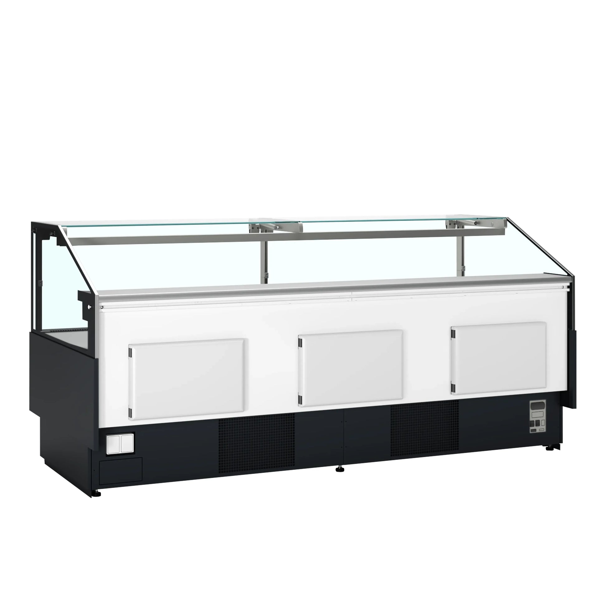 Tefcold SOCA25090B Flat Square Glass Serve Over Counter 2548mm