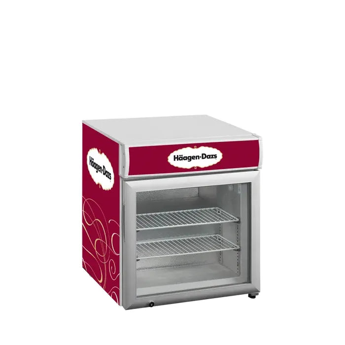 Tefcold UF50GCP White Glass Door Display Freezer 50 Litres