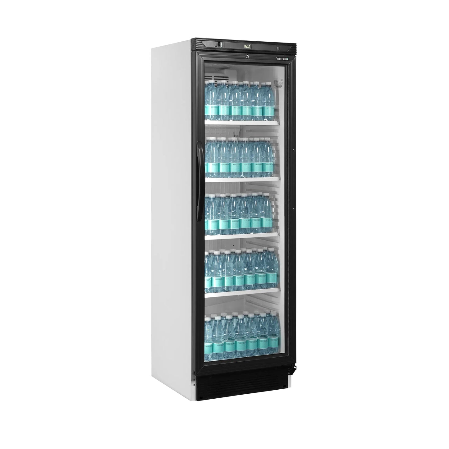 Tefcold SC381 White Upright Single Glass Door Display Fridge 372 Litres