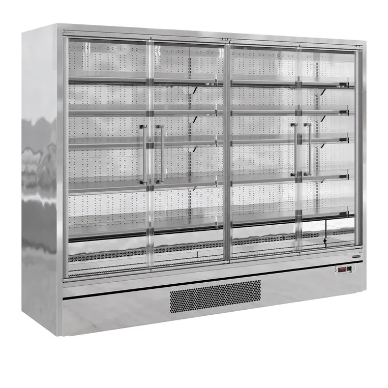 Tefcold Galaxy+ GP26FGD SS Stainless Steel Door Front 5 Tier Chilled Multideck 2580mm